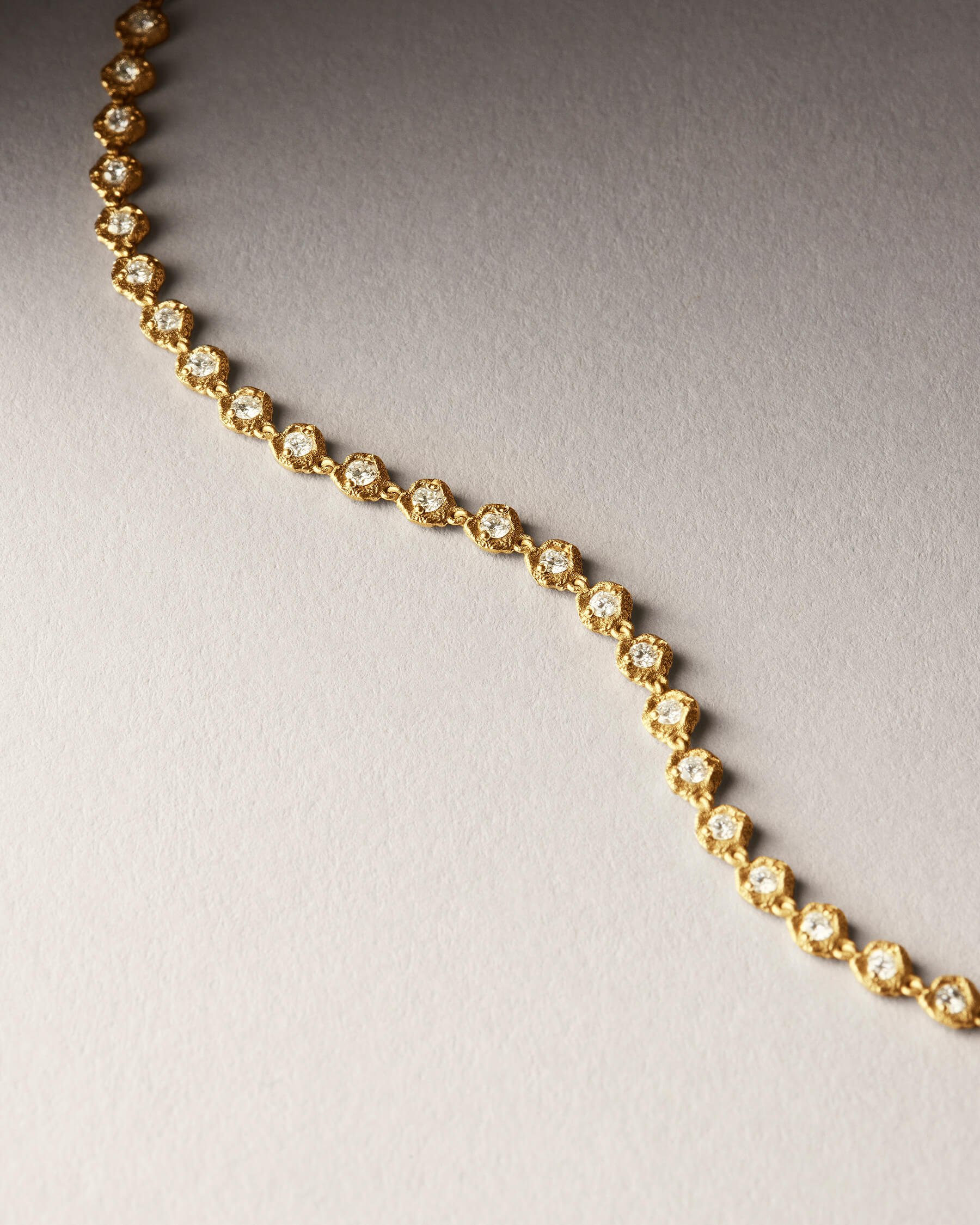 raw gold diamond necklace