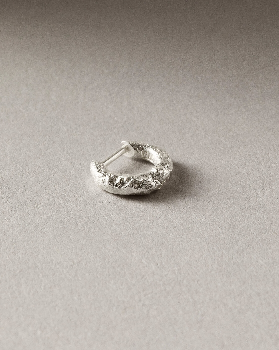 mini silver hoop
